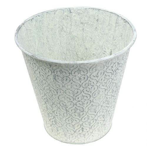 Floristik24 Zinc Bucket Washed White Ø29cm H28cm