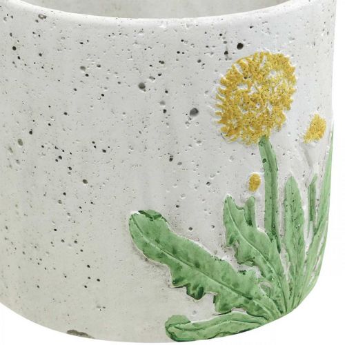 Product Planter concrete dandelion summer decoration flower pot Ø12.5cm H11cm 3pcs