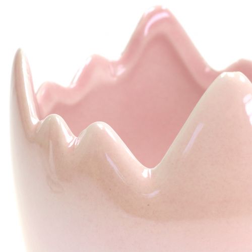 Floristik24 Flower pot eggshell pink mother-of-pearl Ø11cm H11cm 2pcs