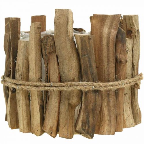Floristik24 Flower pot wood rustic planter planter nature H15cm Ø15.5cm