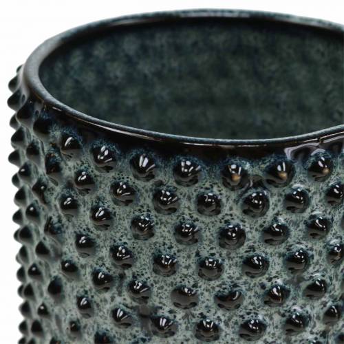 Floristik24 Planter blue, white Ø7.5cm H8cm 4pcs