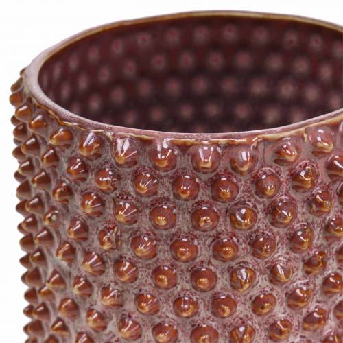 Floristik24 Flower pot pink, white Ø11cm H10cm 2pcs