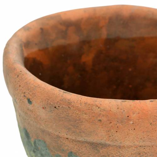 Product Plant pot cachepot vintage natural clay Ø8.5cm H7cm 4pcs