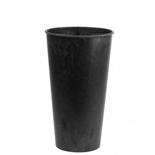 Floor vase black Vase plastic anthracite Ø17.5cm H28cm