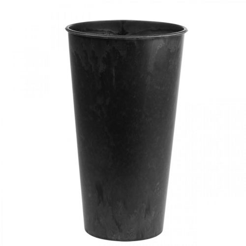 Floor vase black Vase plastic anthracite Ø19cm H33cm