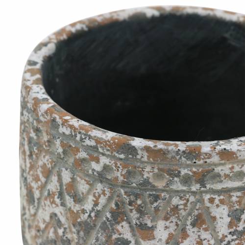 Product Plant pot antique concrete gray / white Ø11cm H10.5cm 6pcs