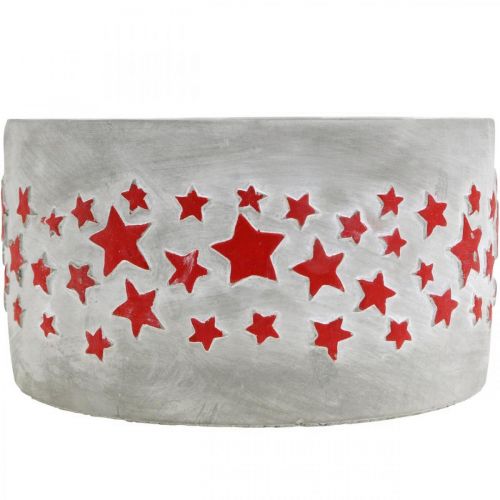 Product Planter bowl for Advent, planter with stars, concrete decoration Ø20cm H11cm