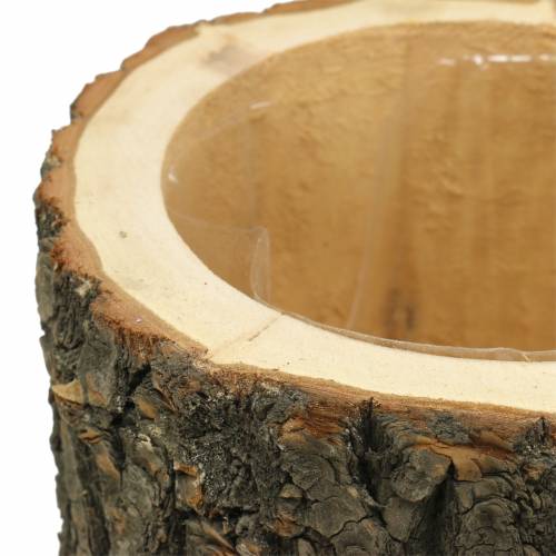 Floristik24 Plant pot elm wood Ø16-18cm H15cm