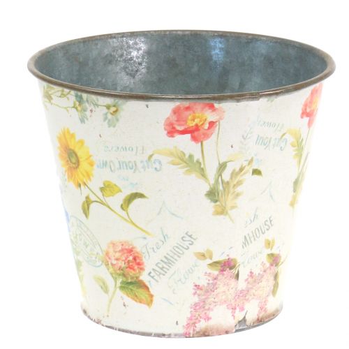 Floristik24 Plant pot with flower design Ø13cm H10.5cm