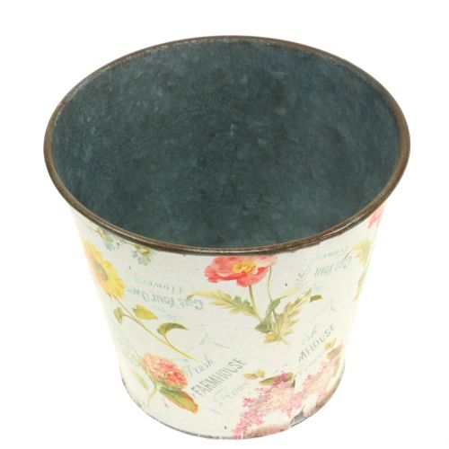 Floristik24 Plant pot with flower design Ø13cm H10.5cm