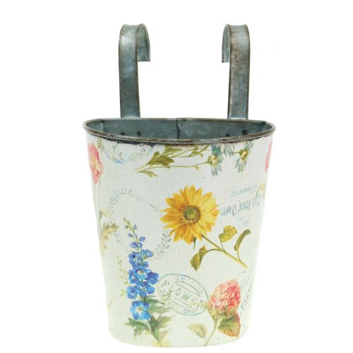 Floristik24 Plant pot with flower design for hanging H14.5cm