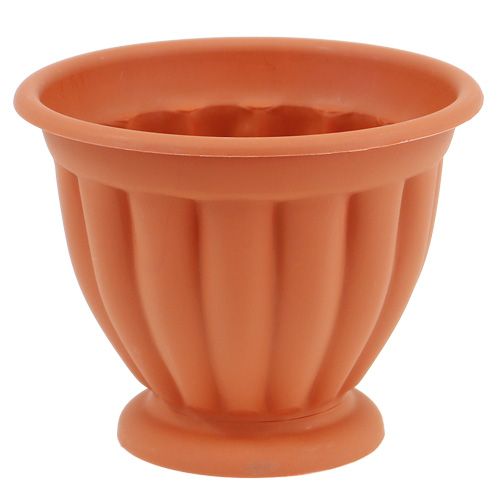 Pot with foot plastic terracotta Ø 15cm - 21cm, 1 pc