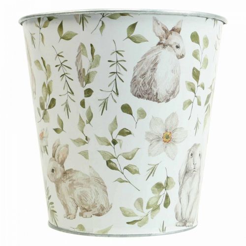 Floristik24 Bunny flowerpot Easter metal cachepot Ø15.5cm H15cm