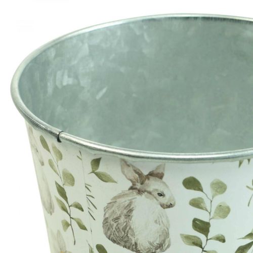 Floristik24 Bunny flowerpot Easter metal cachepot Ø12cm H10.5cm