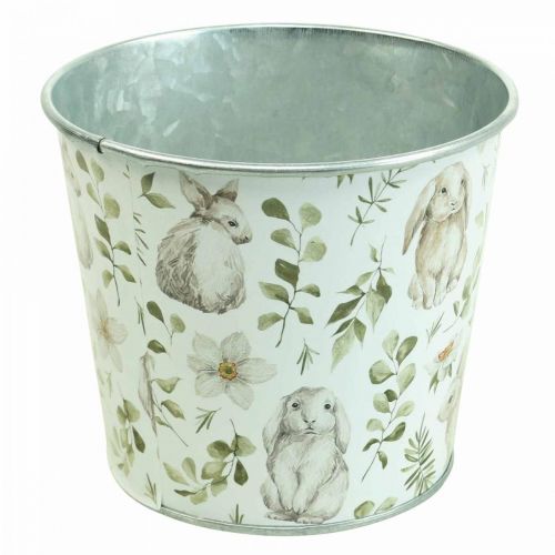 Floristik24 Bunny flowerpot Easter metal cachepot Ø12cm H10.5cm