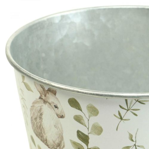 Floristik24 Bunny flowerpot Easter metal cachepot Ø14cm H12.5cm