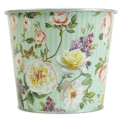 Floristik24 Flower pot roses planter metal summer Ø12cm H10.5cm