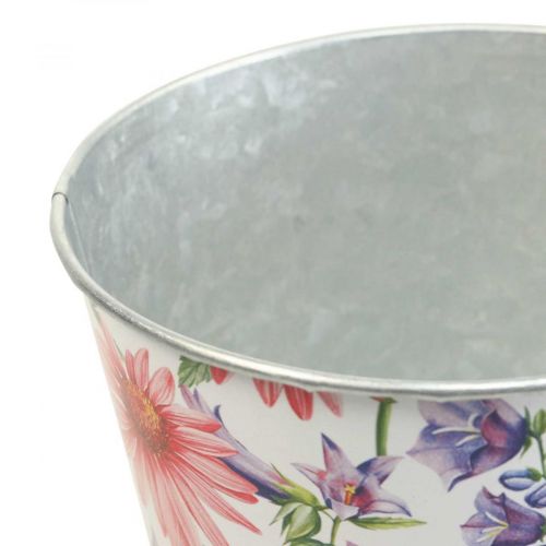 Floristik24 Flowerpot spring decoration metal cachepot Ø15.5cm H15cm
