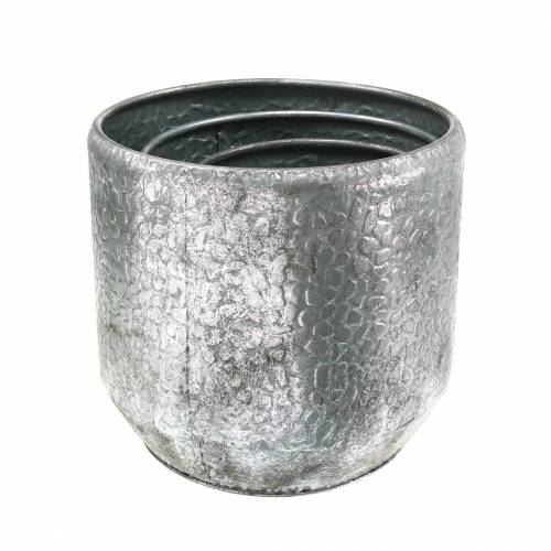 Floristik24 Antique zinc silver cachepot Ø22 / 26 / 30cm, set of 3