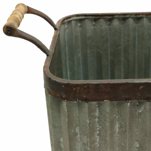 Floristik24 Planter with handles, square industrial style 36 / 31.5 / 24cm, set of 3