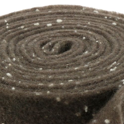 Floristik24 Pot tape felt tape brown with dots 15cm x 5m
