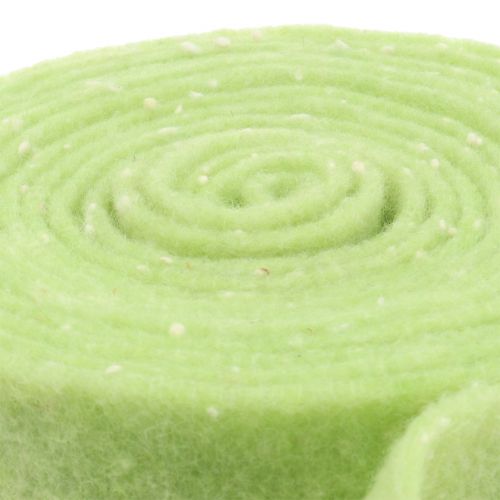 Floristik24 Pot tape felt tape green with dots 15cm x 5m