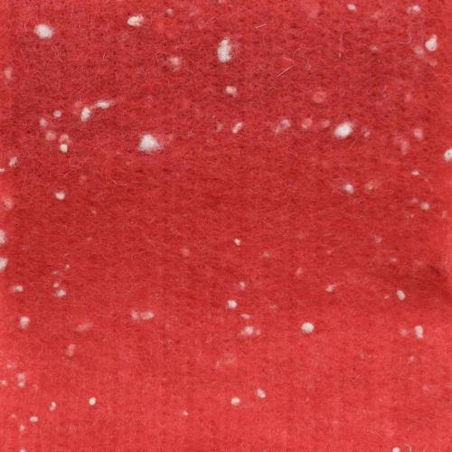 Floristik24 Felt ribbon red with dots, deco ribbon, pot tape, wool felt light red, white 15cm 5m