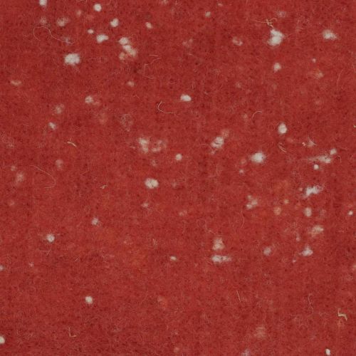 Floristik24 Felt ribbon red with dots, deco ribbon, pot ribbon, wool felt rust red, white 15cm 5m