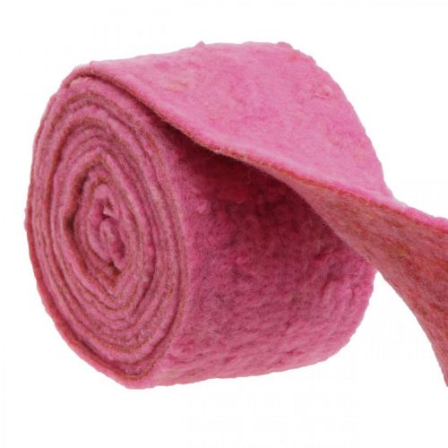 Felt tape, pot tape, wool felt pink, orange mottled 15cm 5m