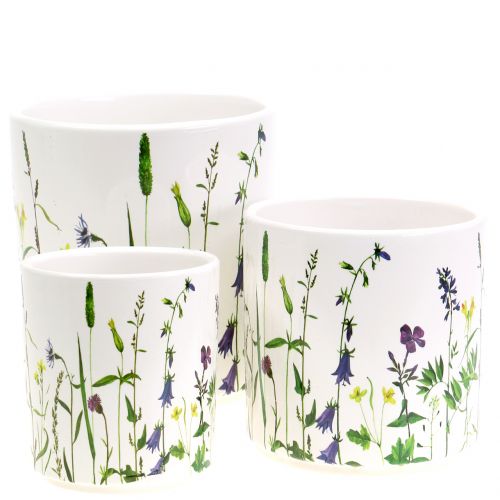 Floristik24 Planter flower design Ø12 / 10 / 8cm, set of 3