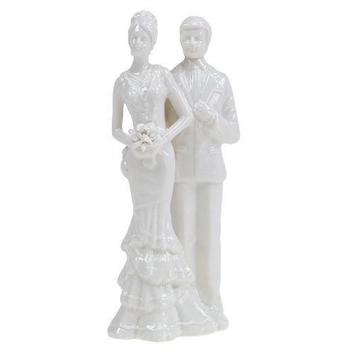 Floristik24 Cake figure newlyweds white 17cm