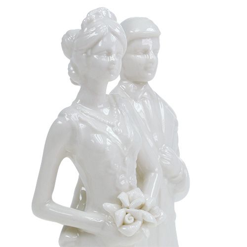 Floristik24 Cake figure newlyweds white 17cm