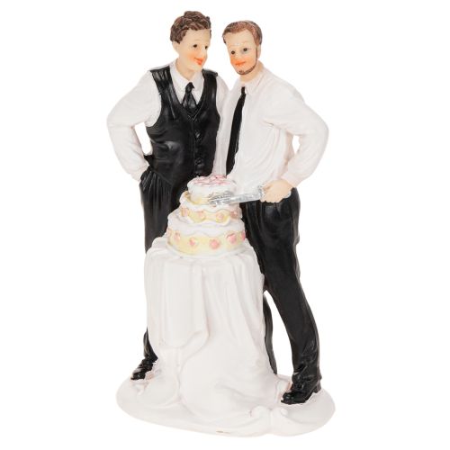 Cake topper of a male couple with cake, 16.5cm buy online | Floristik24.ie