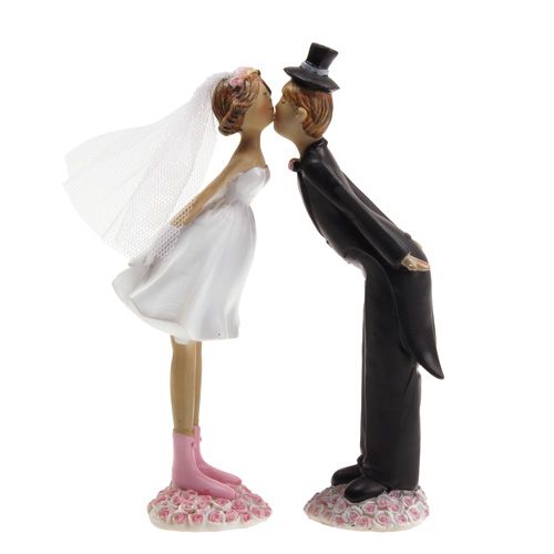 Floristik24 Cake figure bride and groom kissing 18cm