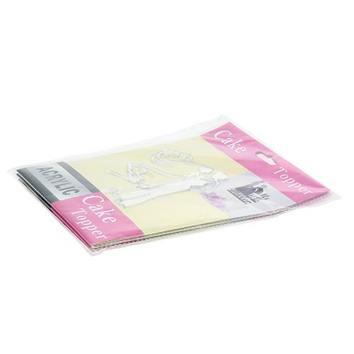 Floristik24 Cake studs bridal couple 17cm silver 3pcs