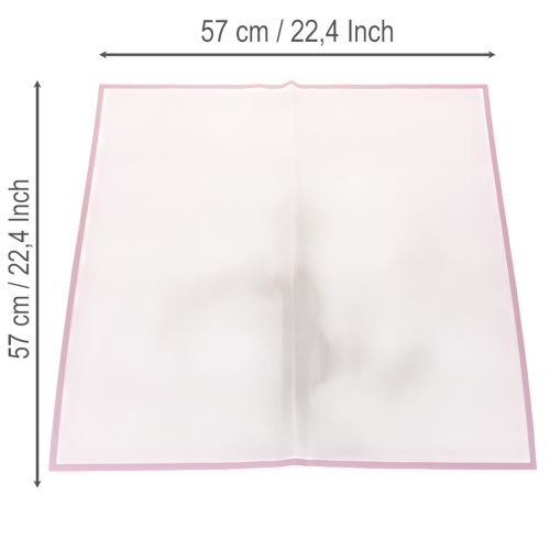 Transmatt Pink Wet-Resistant Florist Film 57cm Cut to Size for Bouquets 20pcs | Floristik24.ie
