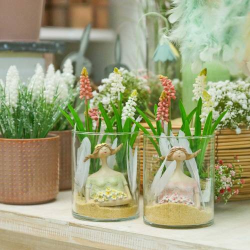 Floristik24 Grape hyacinth in birch pot white 24cm