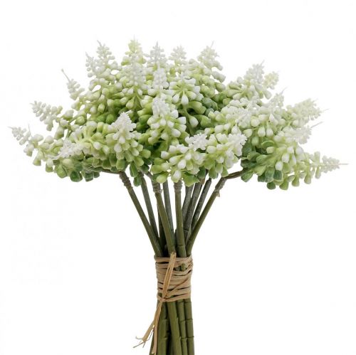 Grape hyacinth artificial hyacinth white 28cm 12pcs in bunch
