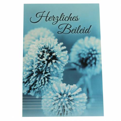 Floristik24 Mourning card &quot;Heartfelt condolences&quot; with envelope 1 pc