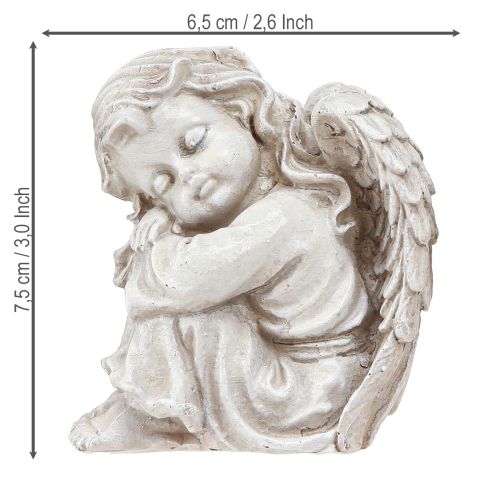 Product Mourning angel sitting figurine Cream 6.5×5×7.5cm 2pcs