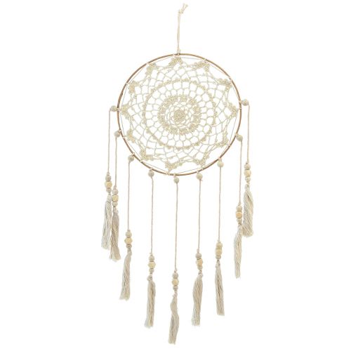 Product Macrame Dreamcatcher Wall Hanging Boho Chic Wall Decor Handmade Cream Ø22cm H54cm