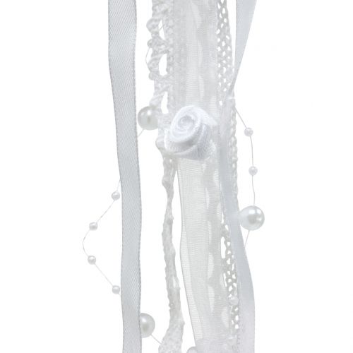 Floristik24 Dream catcher heart white 55cm 2pcs