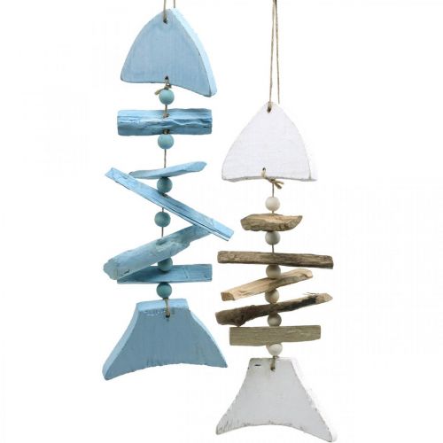 Floristik24 Driftwood Fish Maritime Decoration for Hanging 30cm Set of 2