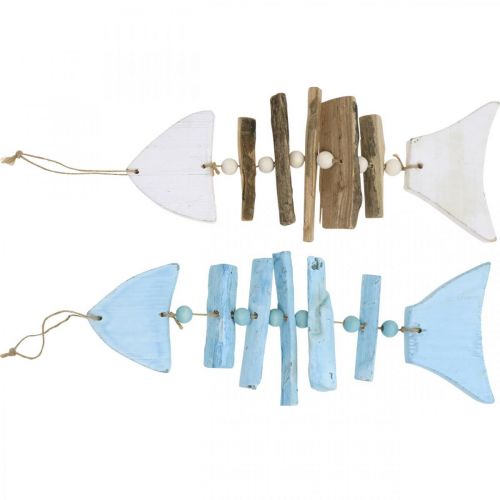 Floristik24 Driftwood Fish Maritime Decoration for Hanging 30cm Set of 2