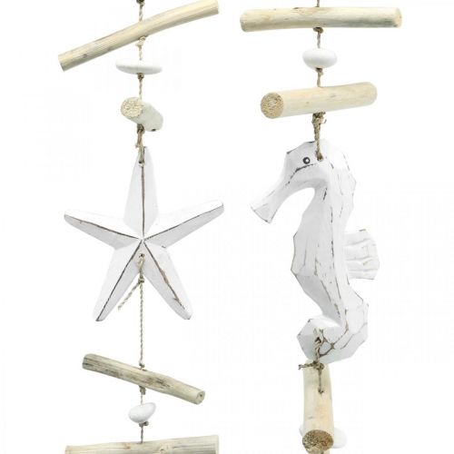 Floristik24 Maritime decoration garland driftwood window decoration 72/78cm set of 2