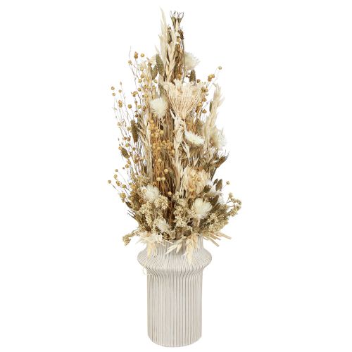 Product Dried flowers white gold decorative cap flowers Phalaris 30cm 200g