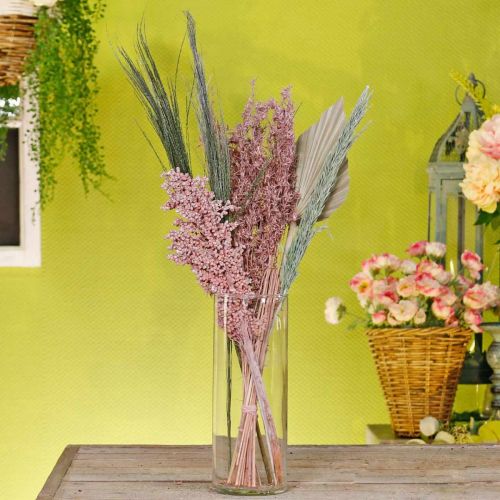 Floristik24 Dried flowers exotic white-pink mix drying bouquet set