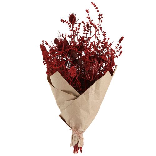 Product Dried flower bouquet, wine red, decorative thistle, 40cm, 80g