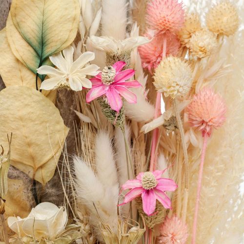 Bouquet of dried flowers Boho Pink Bleached dried decoration 80cm 140g