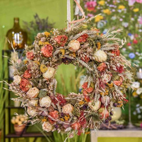 Floristik24 Bouquet of dried flowers cereals and poppies dry decoration 60cm 100g
